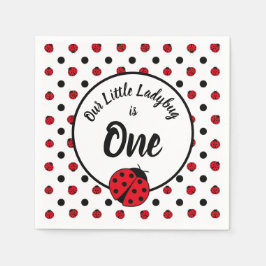 Ladybugs retro polka dots paper borden inapkins servet