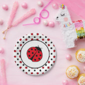 Ladybugs retro polka punts paper borden papieren bordje (Feest)