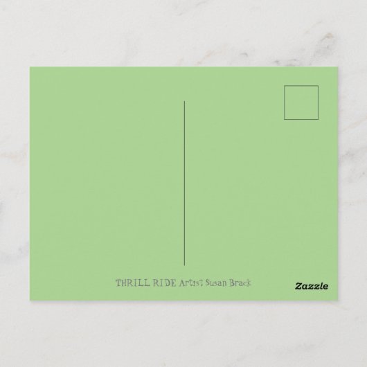 LADYBUGS RIDING ON FALLING AUTUMN LEAVES, FUN BUG BRIEFKAART (Achterkant)