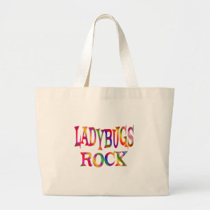 Ladybugs Rock Grote Tote Bag
