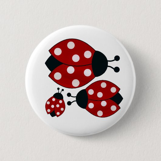 Ladybugs Ronde Button 5,7 Cm (Voorkant)