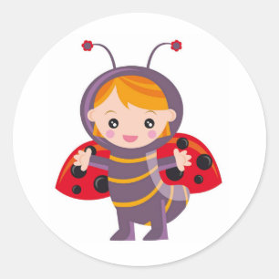 Ladybugs Ronde Sticker