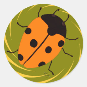 Ladybugs Ronde Sticker