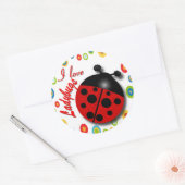 Ladybugs Ronde Sticker (Envelop)