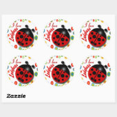 Ladybugs Ronde Sticker (Vel)