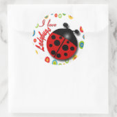 Ladybugs Ronde Sticker (Tas)