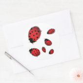 Ladybugs Ronde Sticker (Envelop)