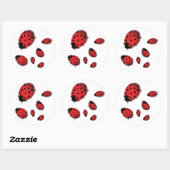 Ladybugs Ronde Sticker (Vel)