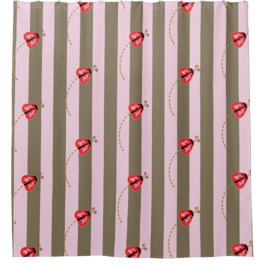 Ladybugs-schoengordijn Douchegordijn (Voorkant)
