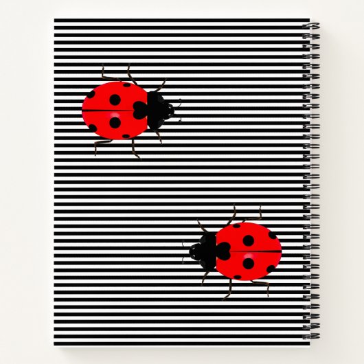 Ladybugs Spiral Design Custom School-laptop Notitieboek (Achterkant)
