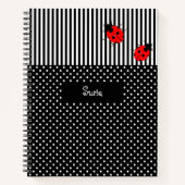 Ladybugs Spiral Design Custom School-laptop Notitieboek (Voorkant)
