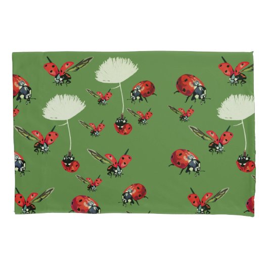 Ladybugs Spring Kussensloop (Voorkant)