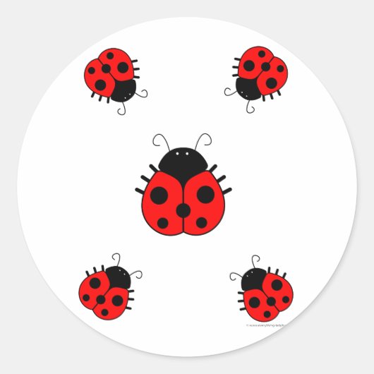 Ladybugs-Sticker Ronde Sticker (Voorkant)