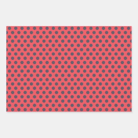 Ladybugs Stripes Polka Dots Wrapping Paper Set (Voorkant 2)