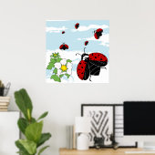 ladybugs tijdens de vlucht poster (Thuiskantoor)