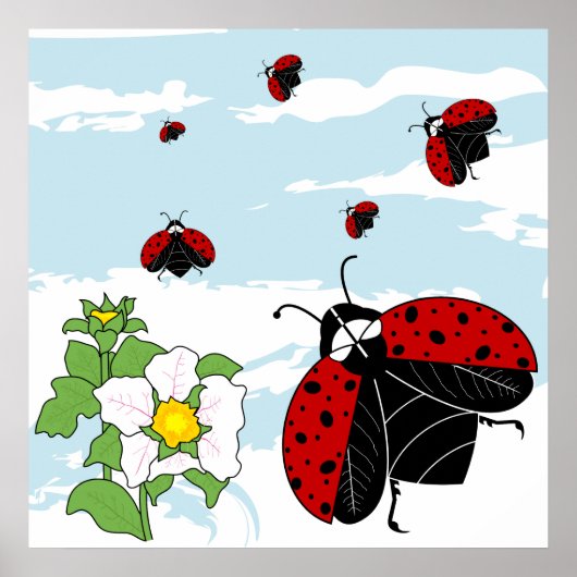 ladybugs tijdens de vlucht poster (Voorkant)