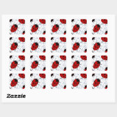 LADYBUGS VIERKANTE STICKER (Vel)