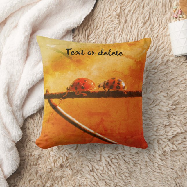 Ladybugs volgen de Abstracte leider Kussen (Deken)