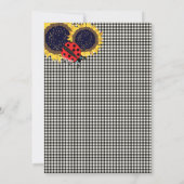 Ladybugs - Zonnebloem 1ste drive Thru Birthday Kaart (Achterkant)