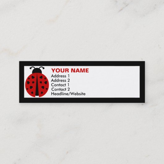 ladybugz. mini visitekaartje (Voorkant)