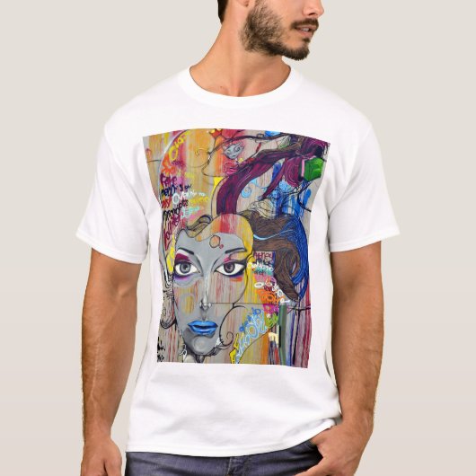Ladyface art t-shirt (Voorkant)