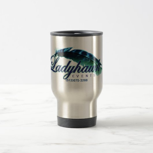 Ladyhawk Events logo 15oz reis Mug Reisbeker (Center)