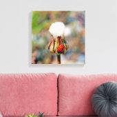 Ladyinsecteninsect groen rood milieu C Canvas Afdruk (Insitu (Woonkamer))