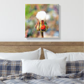 Ladyinsecteninsect groen rood milieu C Canvas Afdruk (Insitu (Slaapkamer))