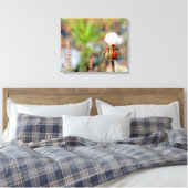 Ladyinsecteninsect groen rood milieu C Canvas Afdruk (Insitu (Slaapkamer))