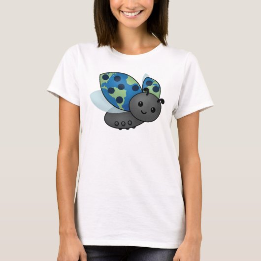Ladylbug voor de Dag van de Aarde T-shirt (Voorkant)