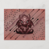 LadyLotusDragon Roze Draak Briefkaart (Voorkant)