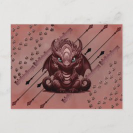 LadyLotusDragon Roze Draak Briefkaart