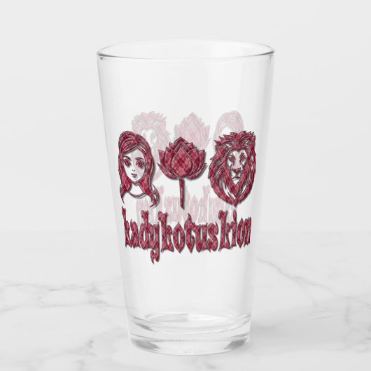 LadyLotusLion Glas (Achterkant)