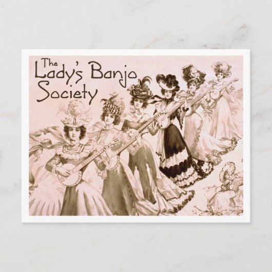 Lady's Banjo Society Briefkaart (Voorkant)
