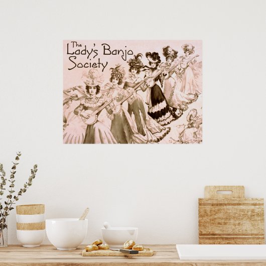 Lady's Banjo Society Poster (Keuken)