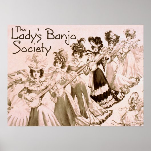 Lady's Banjo Society Poster (Voorkant)
