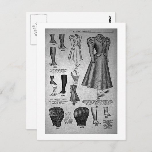 Lady's Bicycle Modes 1897 - Briefkaart (Voorkant / Achterkant)