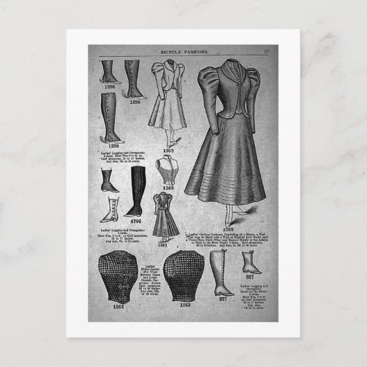 Lady's Bicycle Modes 1897 -  Briefkaart (Voorkant)