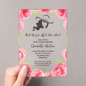 Lady's Big Pet Vrijgezellenfeest Acryl Uitnodigingen (Insitu (Draagbaar))