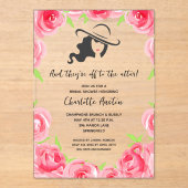 Lady's Big Pet Vrijgezellenfeest Acryl Uitnodigingen (Voorkant)