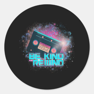 Ladys Cassette Be Kind - Uit-deze-wereld Ronde Sticker