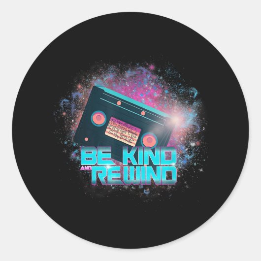 Ladys Cassette Be Kind - Uit-deze-wereld Ronde Sticker (Voorkant)