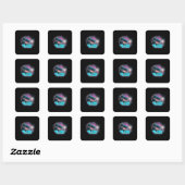 Ladys Cassette Be Kind - Uit-deze-wereld Vierkante Sticker (Vel)