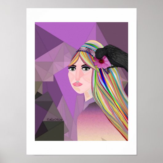 Lady's Got Crow Het creatieve ontwerp van LeeMarie Poster (Voorkant)