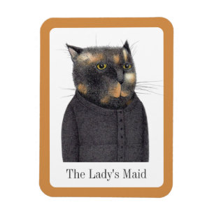 LADY'S MAID CAT 3x4 Flexibele Magneet + Tekst