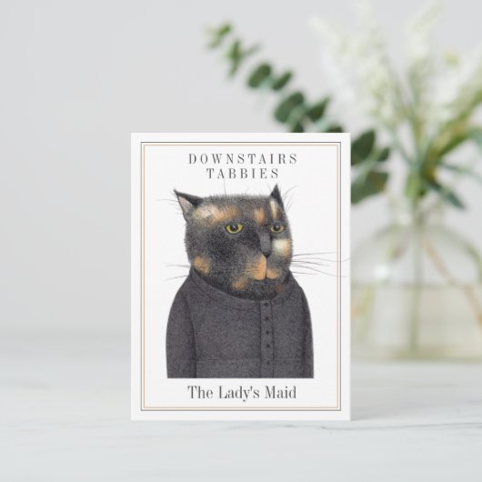 LADY'S MAID CAT Briefkaart (Staand voorkant)
