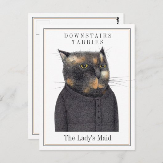 LADY'S MAID CAT Briefkaart (Voorkant / Achterkant)