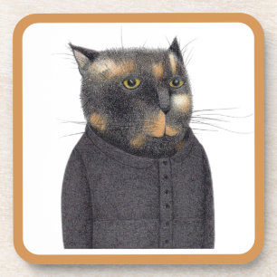 LADY'S MAID CAT Hard Plastic Onderzetters