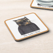 LADY'S MAID CAT Hard Plastic Onderzetters + Tekst (Linkerzijde)