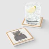 LADY'S MAID CAT Marble Stone Onderzetter + Tekst (Zijkant)
